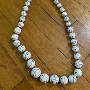 vintage beads 80s 90s chunky splatter paint black and white